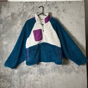 Stoic MTN Women’s 1/2 Zip High Pile Fleece Pullover Jacket Large Hiking Gorpcore